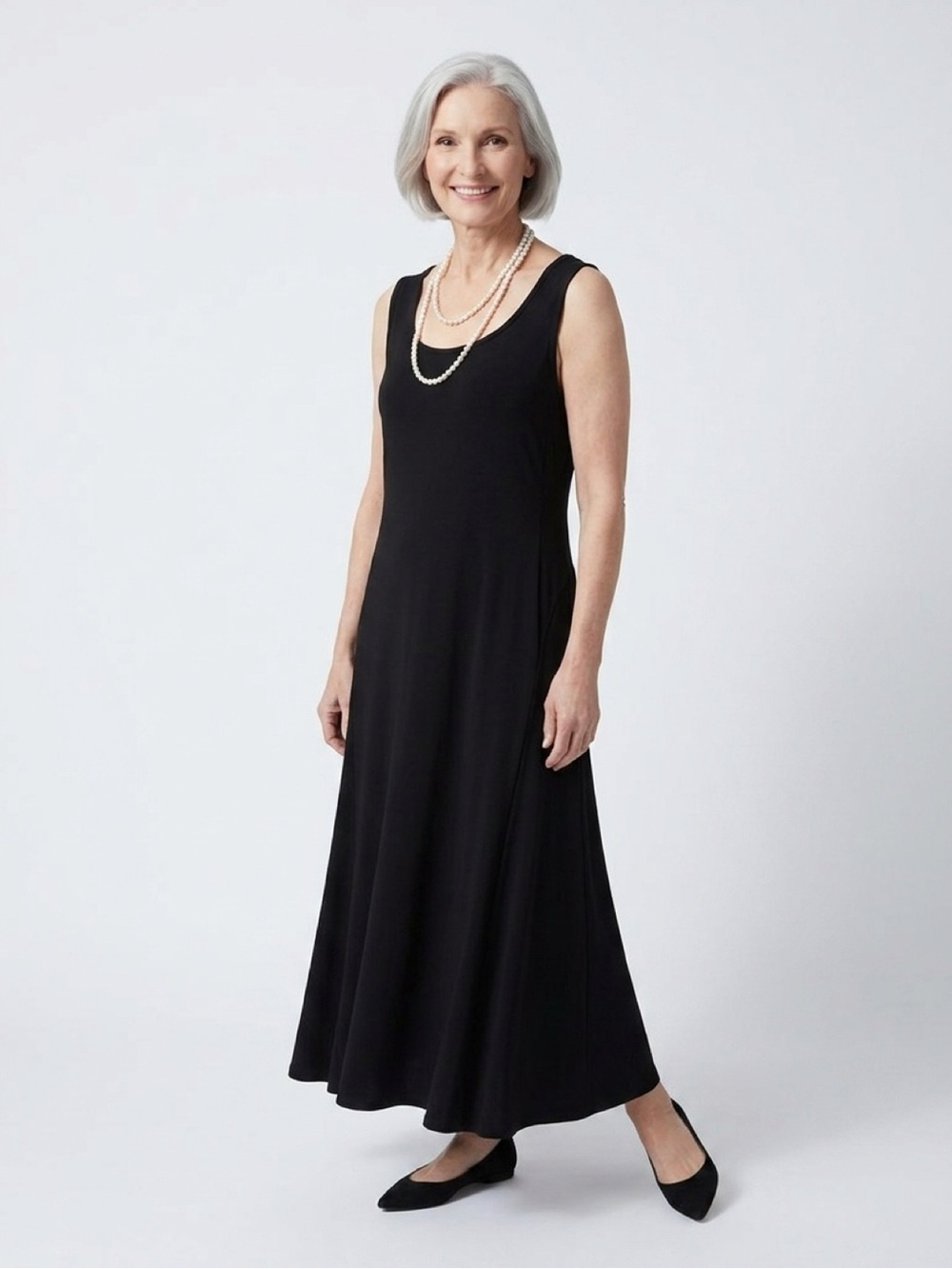 Excellent Condition!  Susan Graver Classic Black Sleeveless Dress